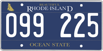 RI license plate 099225