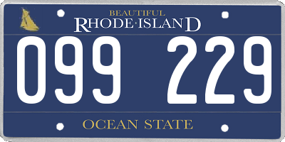 RI license plate 099229