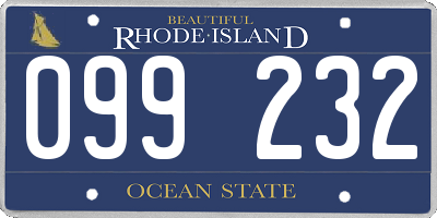 RI license plate 099232