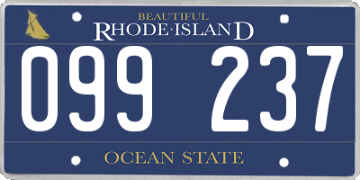 RI license plate 099237