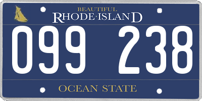 RI license plate 099238