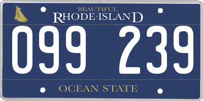 RI license plate 099239