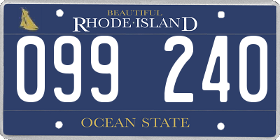 RI license plate 099240