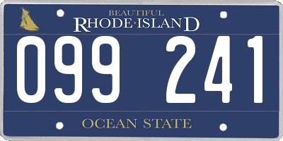 RI license plate 099241