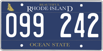 RI license plate 099242