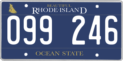 RI license plate 099246