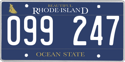 RI license plate 099247