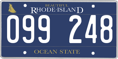 RI license plate 099248
