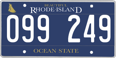RI license plate 099249
