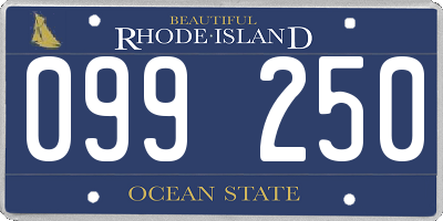 RI license plate 099250