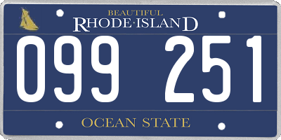 RI license plate 099251