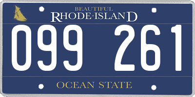 RI license plate 099261