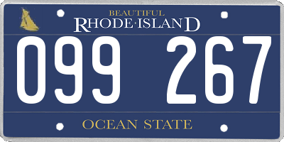 RI license plate 099267