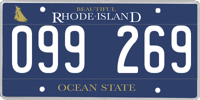 RI license plate 099269