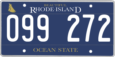 RI license plate 099272