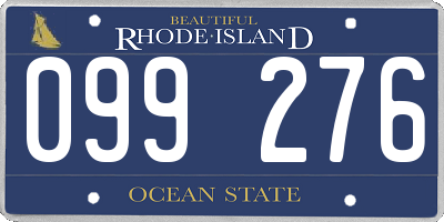 RI license plate 099276