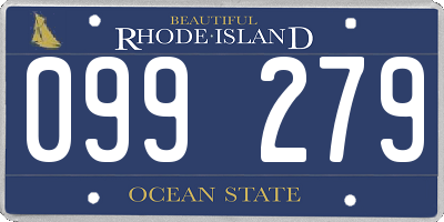 RI license plate 099279