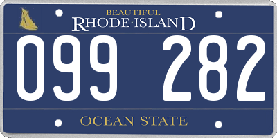 RI license plate 099282