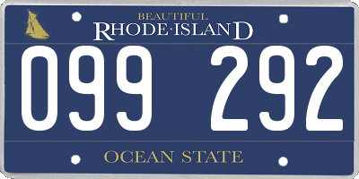 RI license plate 099292