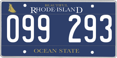 RI license plate 099293