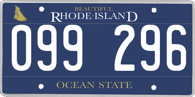 RI license plate 099296