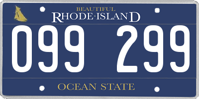RI license plate 099299