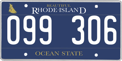 RI license plate 099306