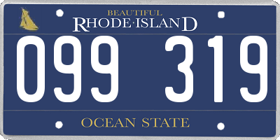 RI license plate 099319