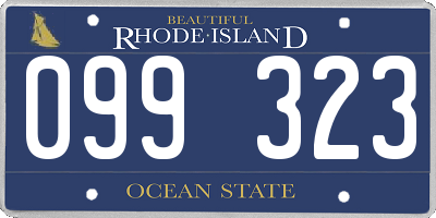 RI license plate 099323