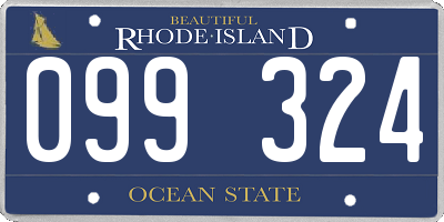 RI license plate 099324