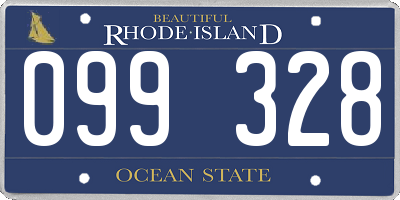 RI license plate 099328