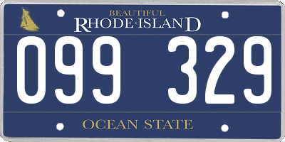 RI license plate 099329