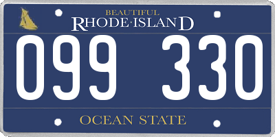 RI license plate 099330
