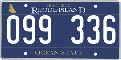 RI license plate 099336