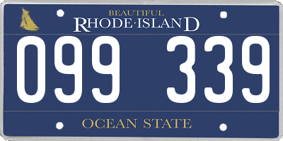 RI license plate 099339