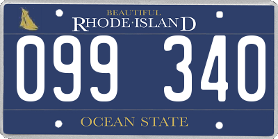 RI license plate 099340