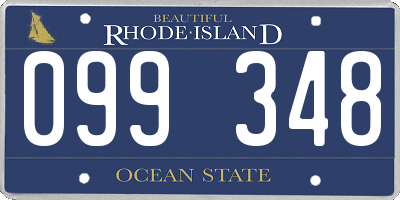 RI license plate 099348