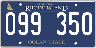 RI license plate 099350