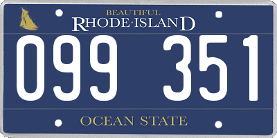 RI license plate 099351