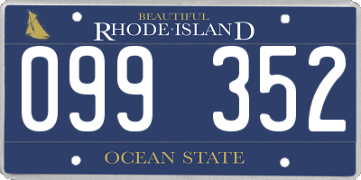 RI license plate 099352