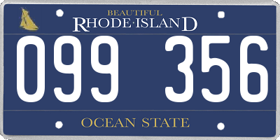 RI license plate 099356