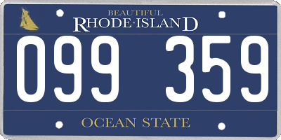 RI license plate 099359