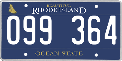 RI license plate 099364