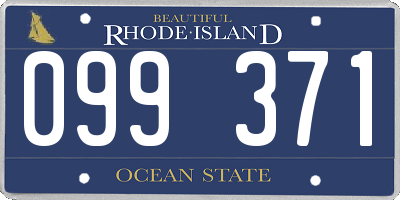 RI license plate 099371