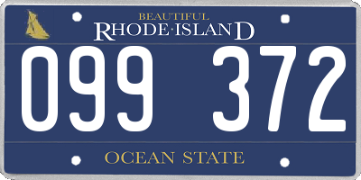 RI license plate 099372