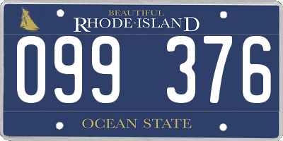 RI license plate 099376