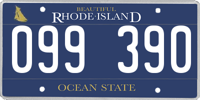 RI license plate 099390