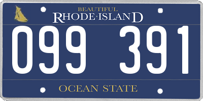 RI license plate 099391