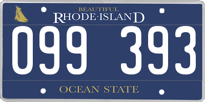 RI license plate 099393