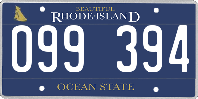 RI license plate 099394